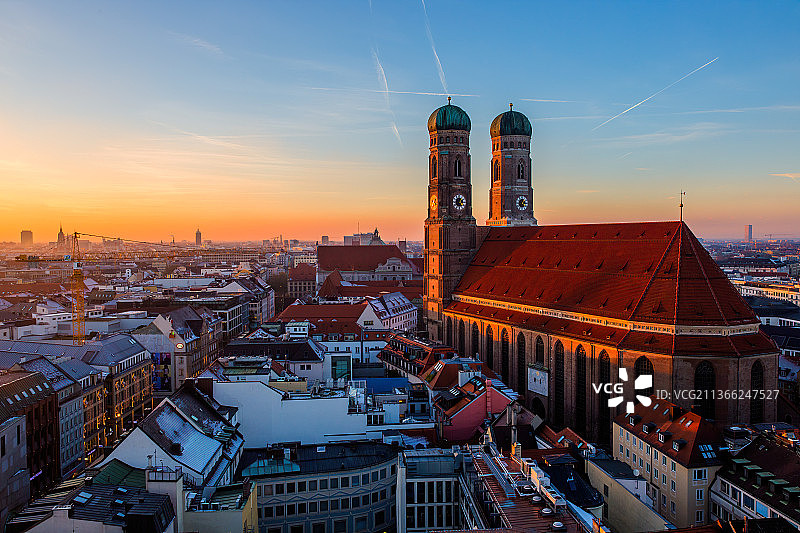 慕尼黑地标玛丽恩教堂图片素材