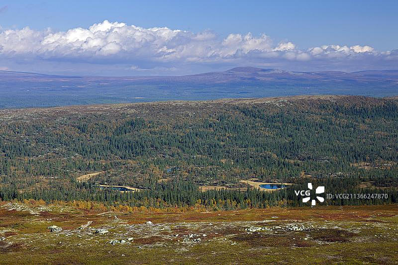 瑞典达拉纳省，斯泰扬-尼普菲耶莱特自然保护区秋景图片素材