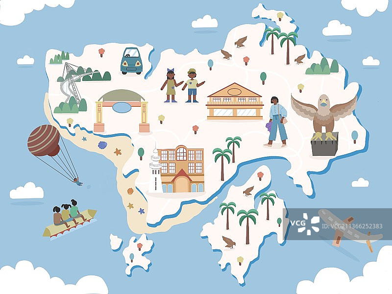 旅游地图图片素材