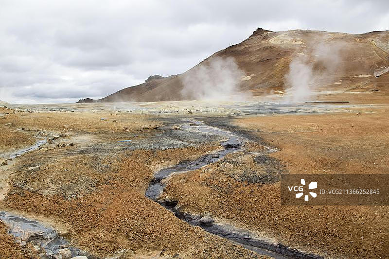 冰岛米湖Námafjall地热活动图片素材