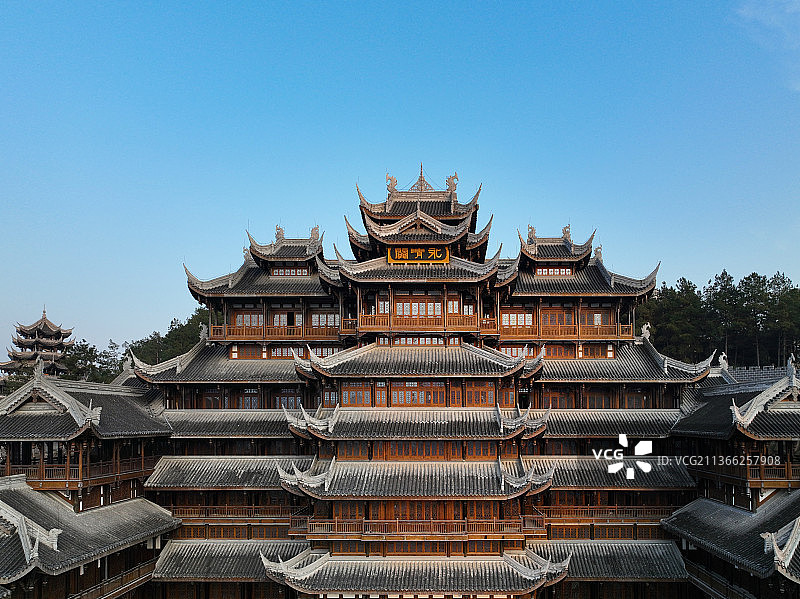 贵州省遵义市遵义古城景区风光。图片素材