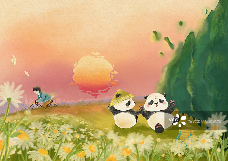 熊猫糯仔与栗仔图片素材