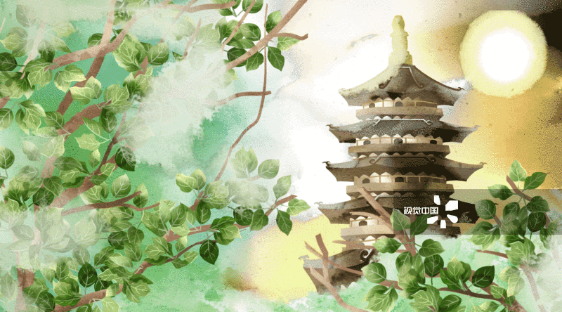 杭州西湖雷峰塔夏天风景图片素材