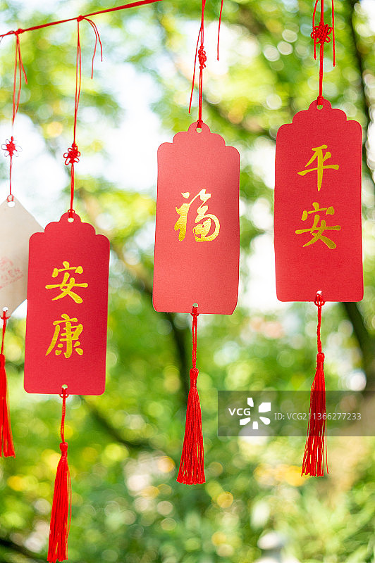 寺庙许愿标签图片素材