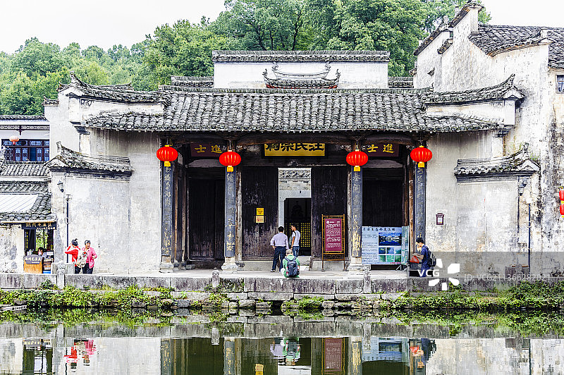 中国黄山黟县宏村月沼图片素材