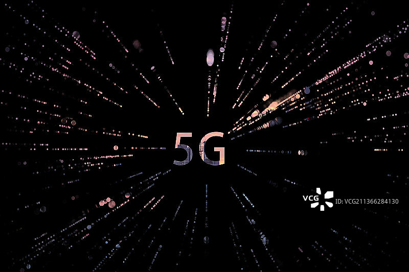 3D抽象科技感5G图片素材