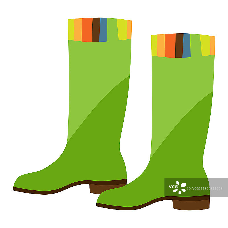 橡胶靴和园艺工具图片素材