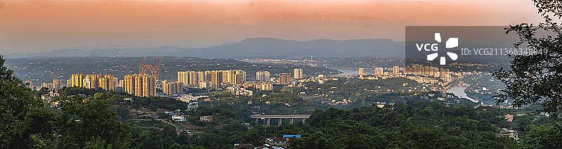 合江县城全景图图片素材