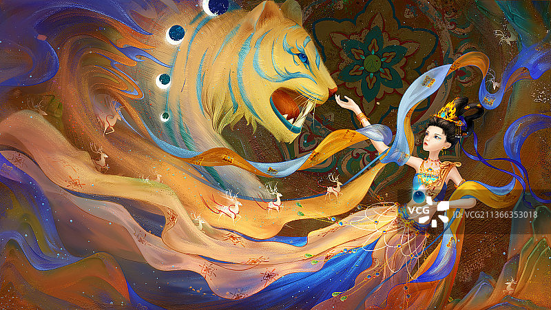 敦煌x虎年图片素材