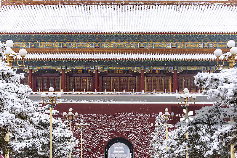 雪落紫禁城图片素材
