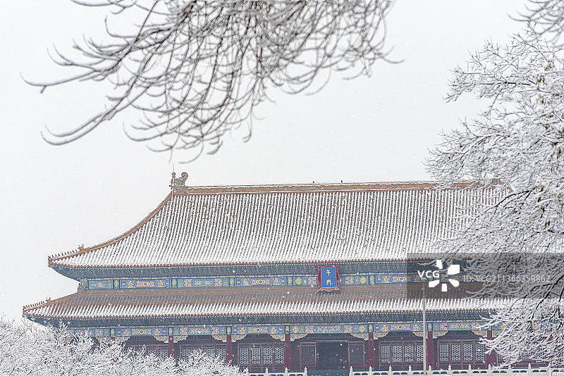 雪落紫禁城图片素材