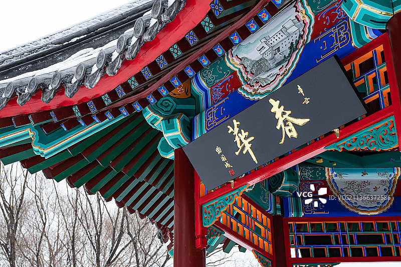 天津大学初雪图片素材