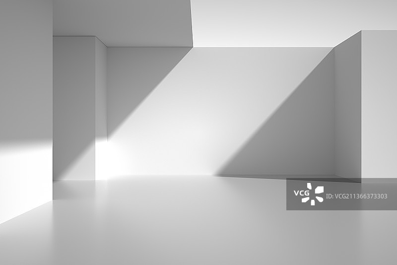3D渲染抽象地面和背景墙面图片素材