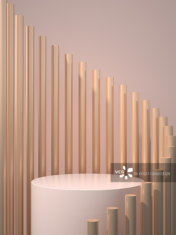 3D渲染抽象摊位展台基座图片素材