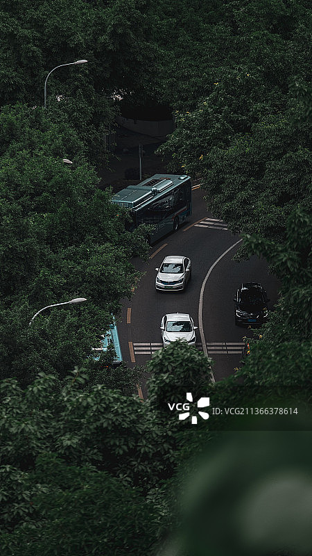 俯瞰山城路图片素材