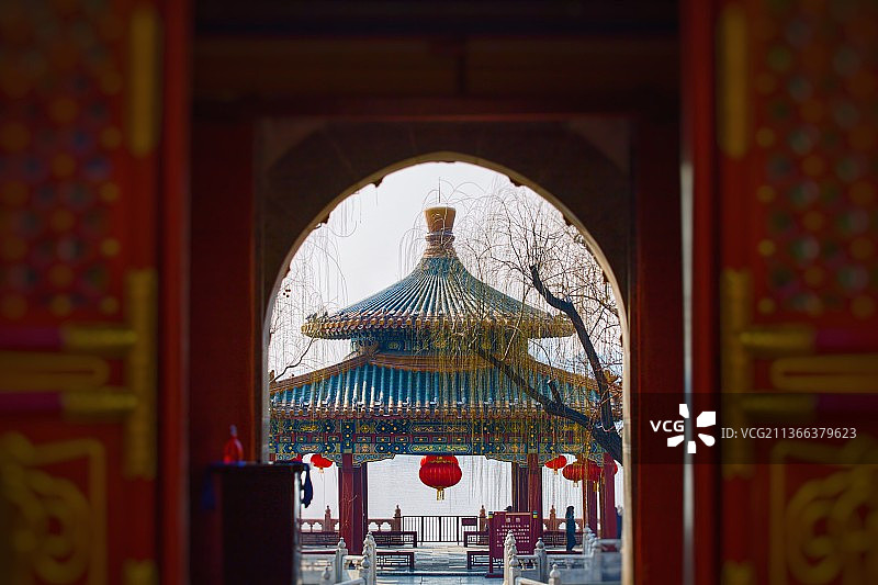 初春的北海公园图片素材