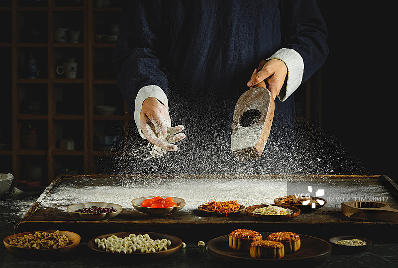 月饼制作步骤图片素材