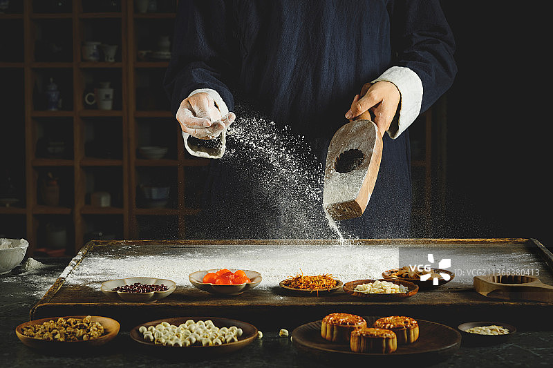 月饼制作图片素材