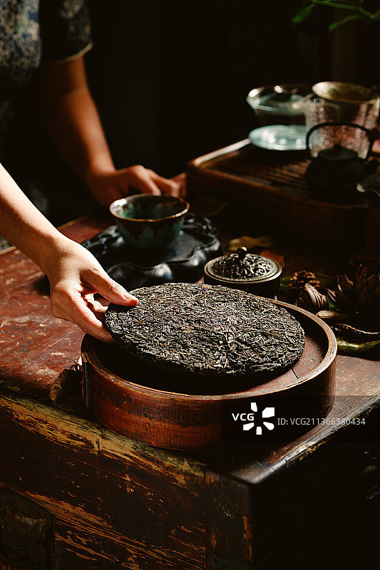 冲泡普洱茶图片素材