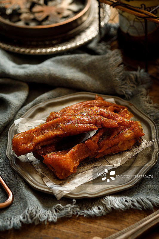 熟食卤鸡爪图片素材