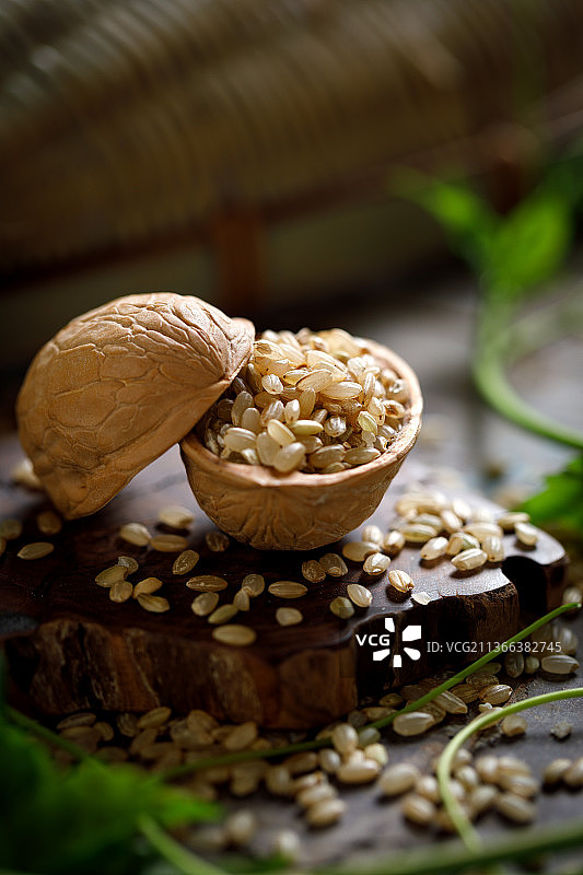 糙米的特写拍摄图片素材