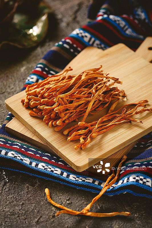 一新鲜的虫草花图片素材