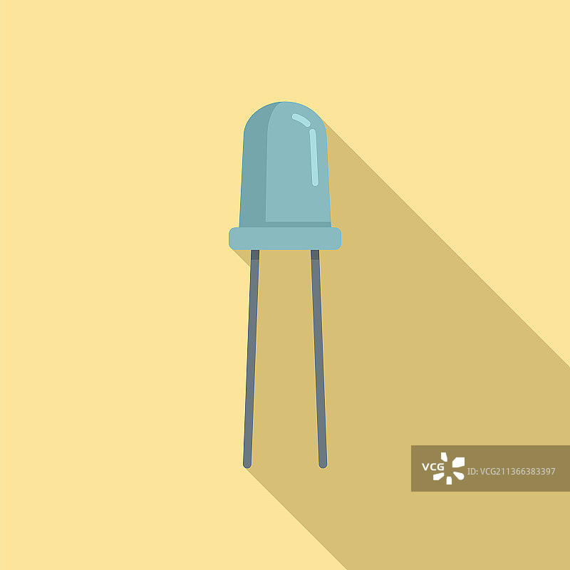 LED灯电源二极管扁平图标图片素材