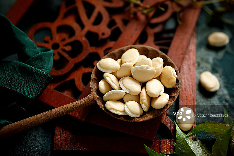 传统食材杂粮白扁豆图片素材