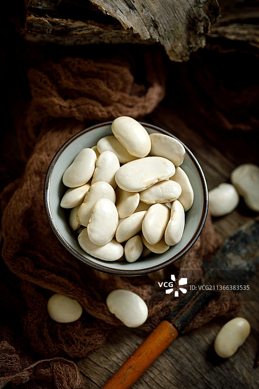 一碗白扁豆图片素材