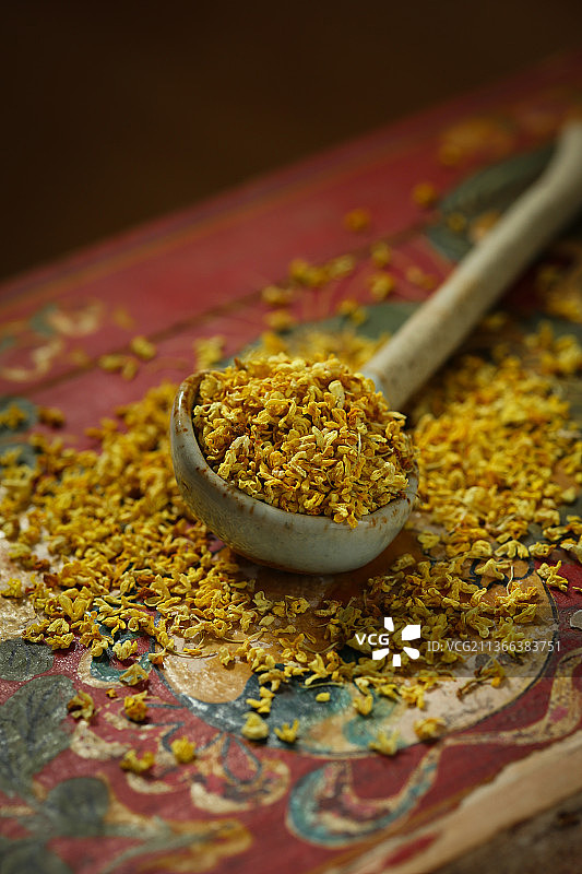 飘香四溢干桂花图片素材