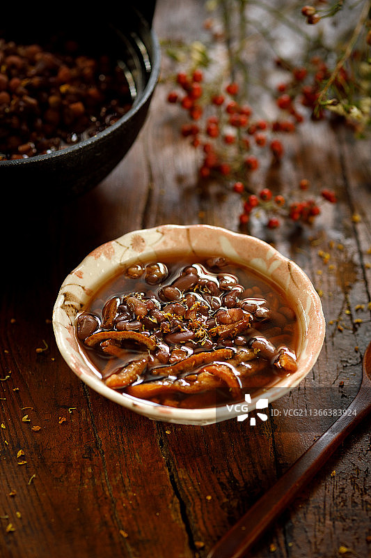 风味甜品陈皮红豆羹图片素材