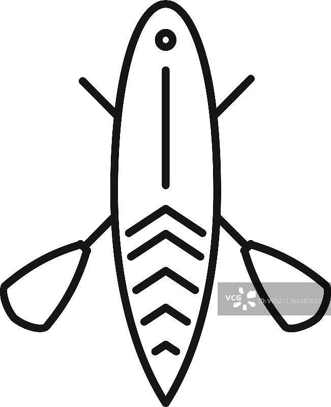 桨板冲浪板店铺图标轮廓图片素材