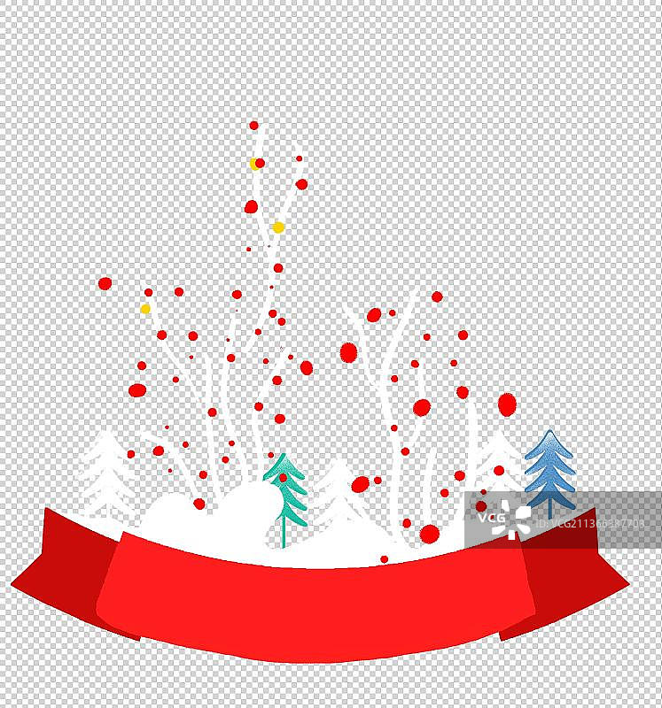 空白的告示牌与梅花元素图片素材