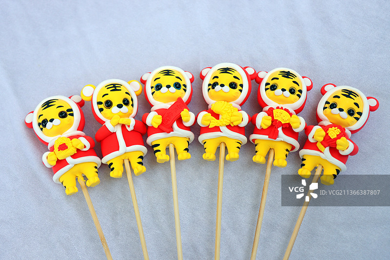 生肖虎面塑，栩栩如生图片素材