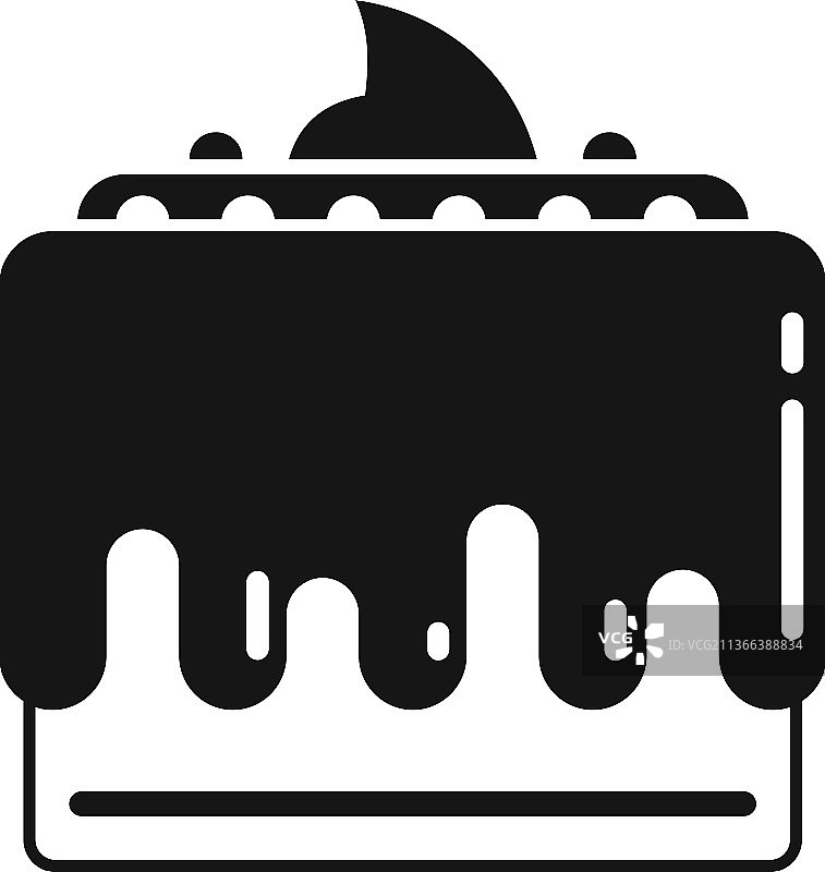 蜡烛蛋糕图标简约巧克力派对图片素材