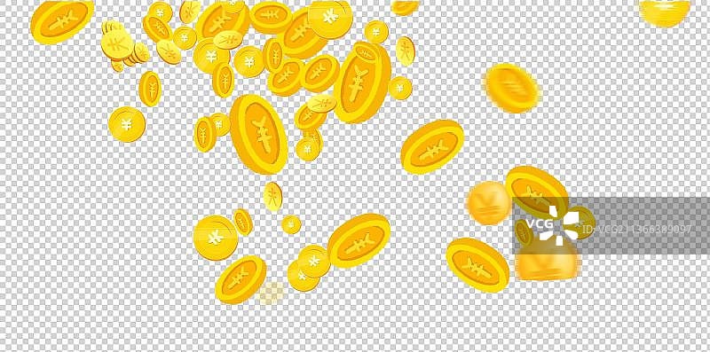 漂浮的一堆金币图片素材