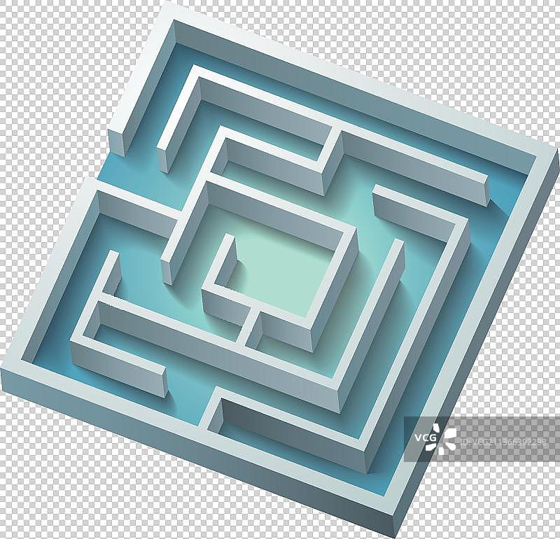 蓝色的迷宫图片素材