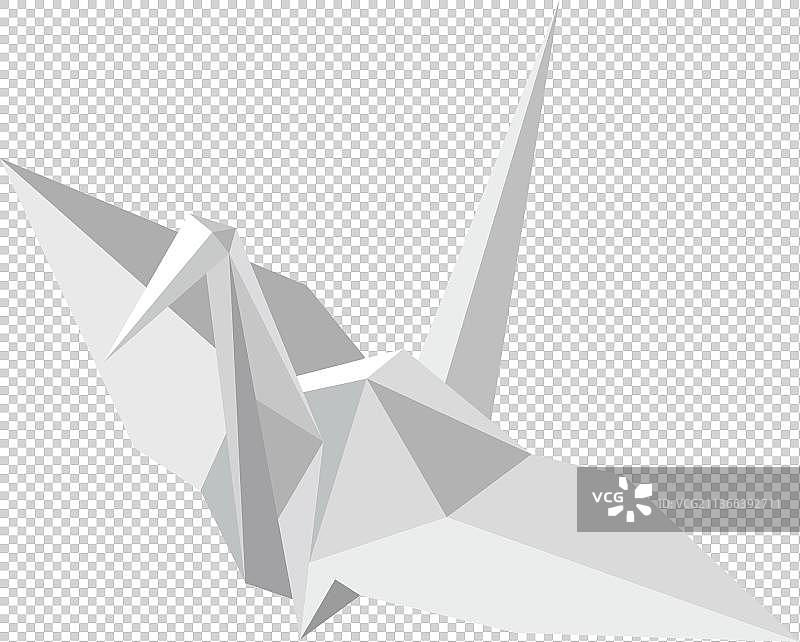 白纸折纸鸟图片素材