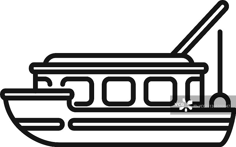 渔船轮廓图标图片素材