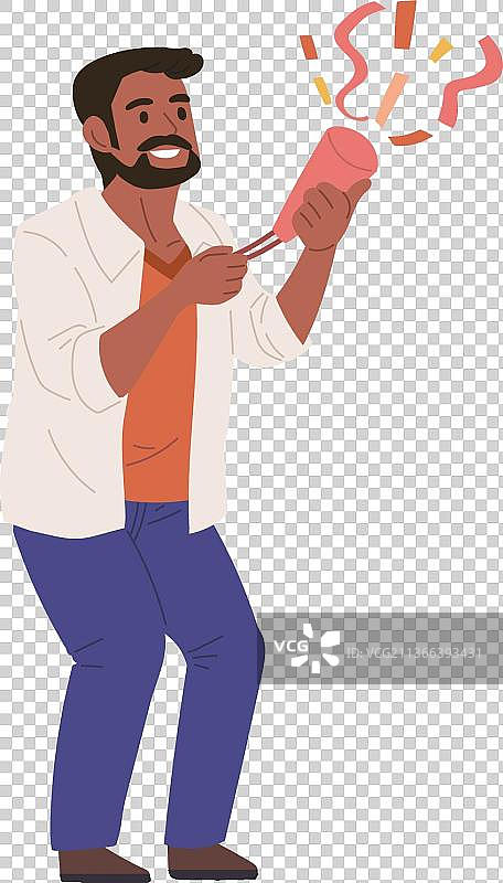 男人在开派对烟花图片素材