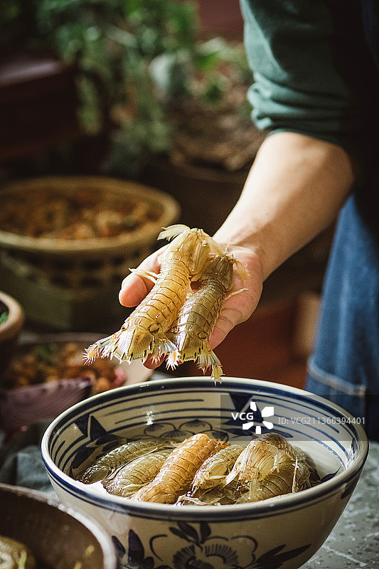富含蛋白质的皮皮虾图片素材