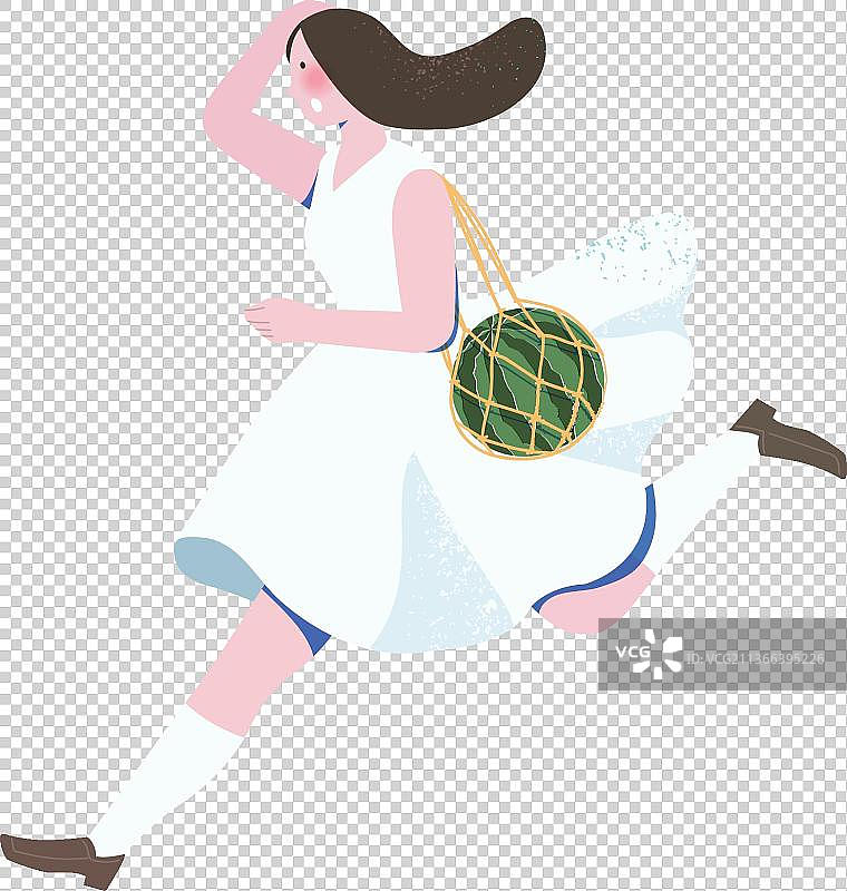 运行的女生图片素材