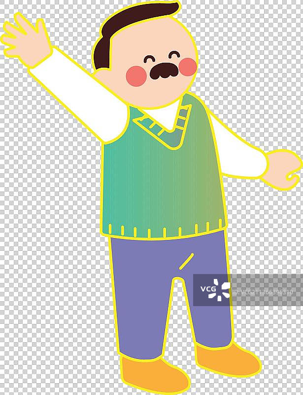 父亲波手图片素材