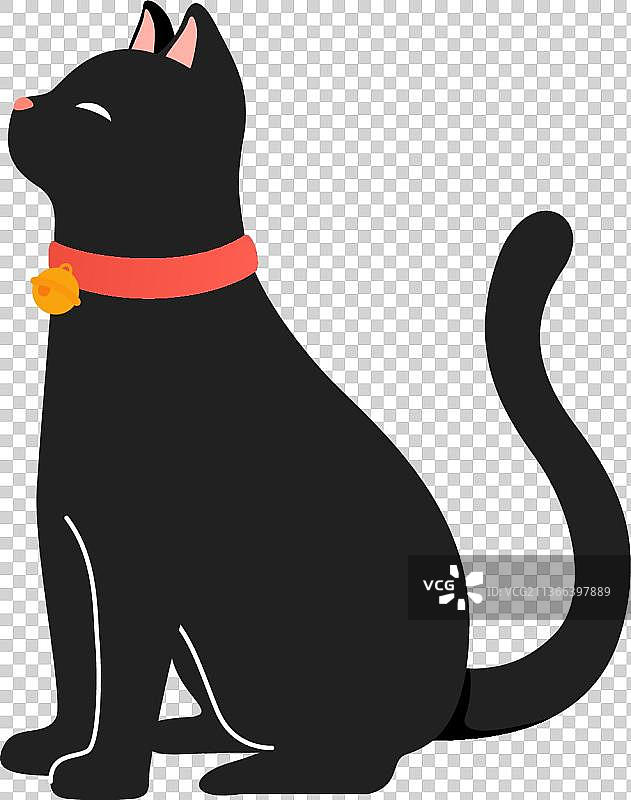 黑色的猫图片素材
