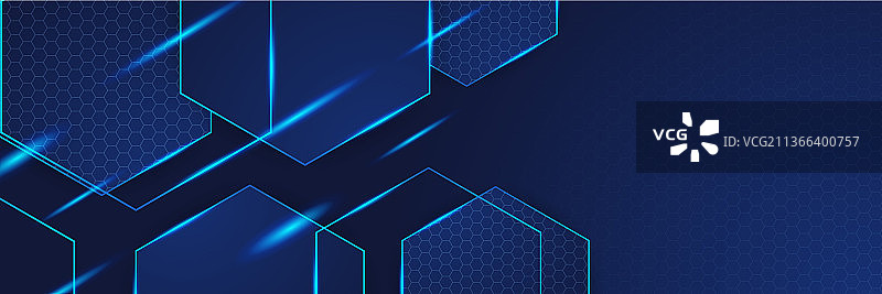 现代蓝色抽象banner背景图片素材