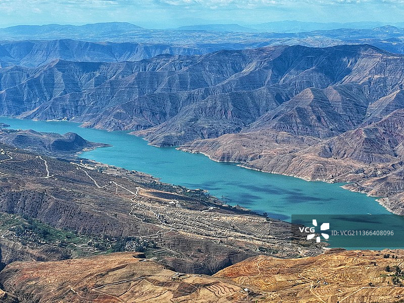 蓝色金沙江图片素材