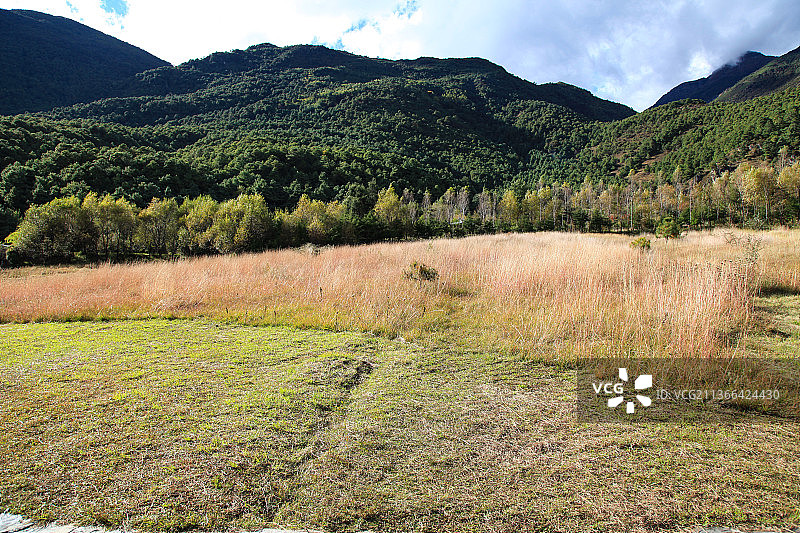 云南省丽江市玉龙纳西族自治县白沙乡玉水寨景区风光图片素材