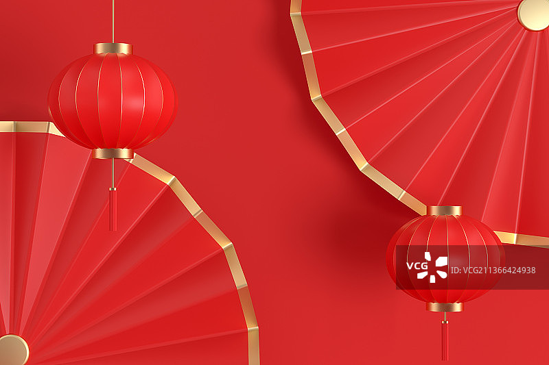 不同颜色背景下的中国风灯笼图片素材