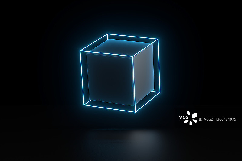 抽象科技概念的立方体图片素材