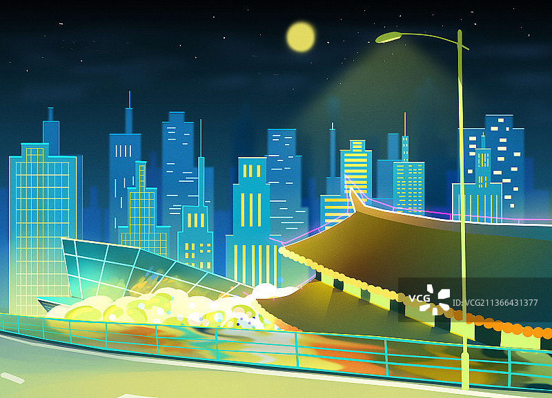 城市夜景图片素材